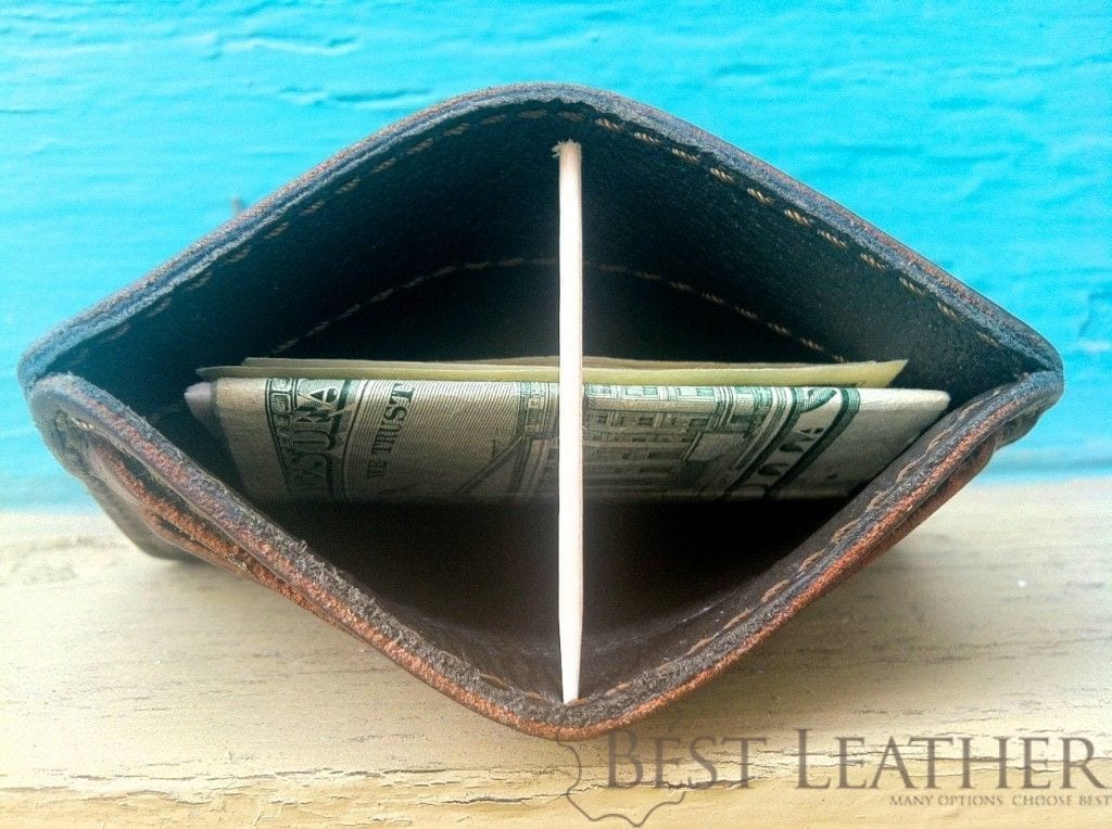 Saddleback Leather ID wallet cash slot